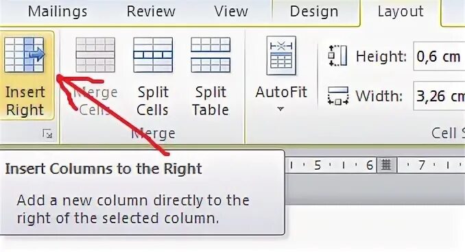 Insert the right