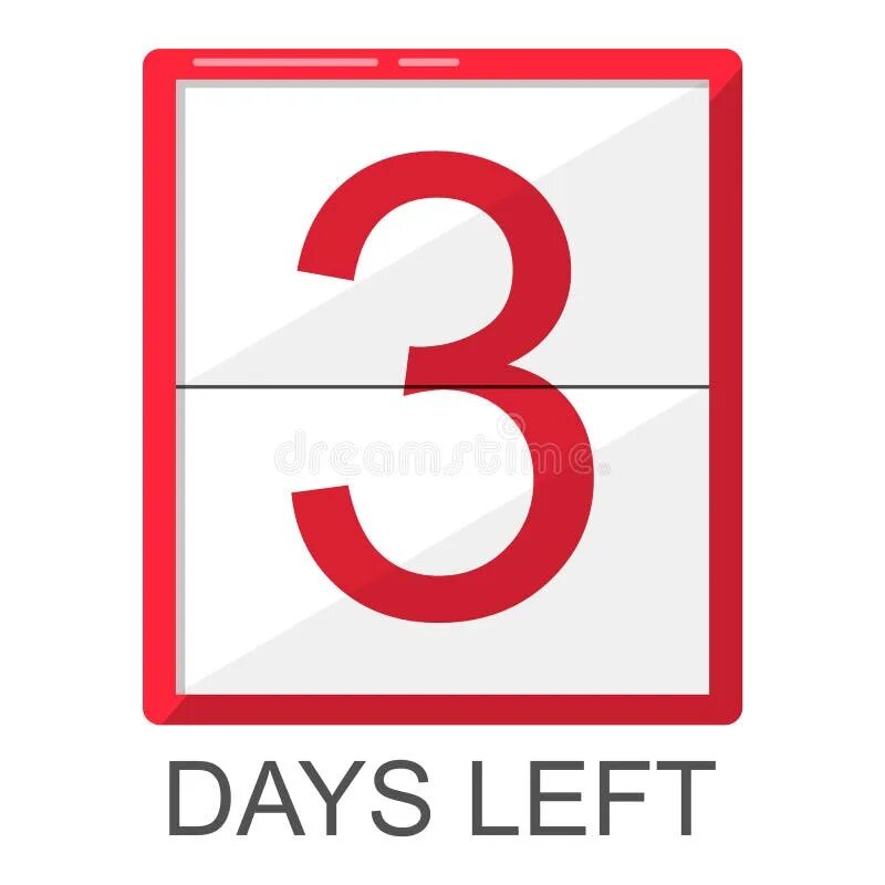 6 days left. 3 days left. осталось знаком.