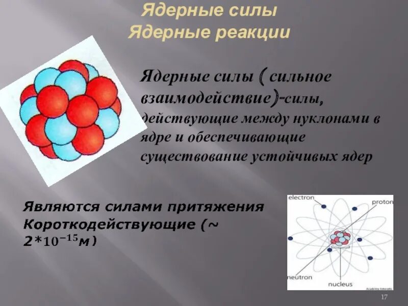 Силы особой природы удерживающие нуклоны в ядре. Ядерные силы и ядерные реакции. Силы ядерного взаимодействия. Ядерные силы сильные взаимодействия. Ядерные силы формула.