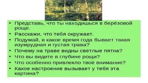 Сочинение по картине березовая роща