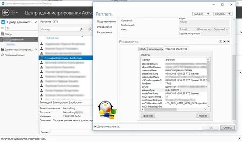 Атрибуты пользователя