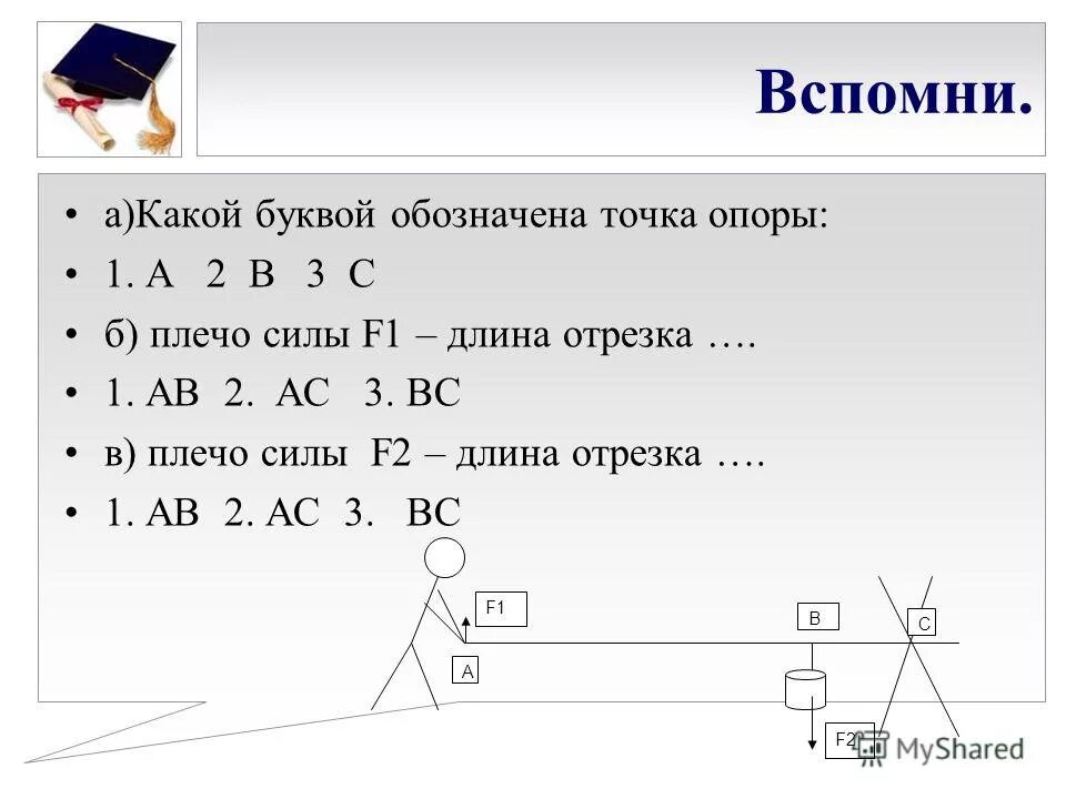 Какой буквой обозначает рост. Какой буквой обозначается точка опоры в физике. Какими буквами обозначается точка опоры рычаг. Какой буквой обозначают длину.