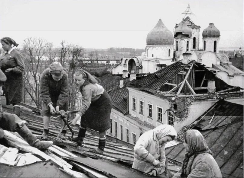 Реставрация великого новгорода. Великий Новгород после войны. Великий Новгород ВОВ.