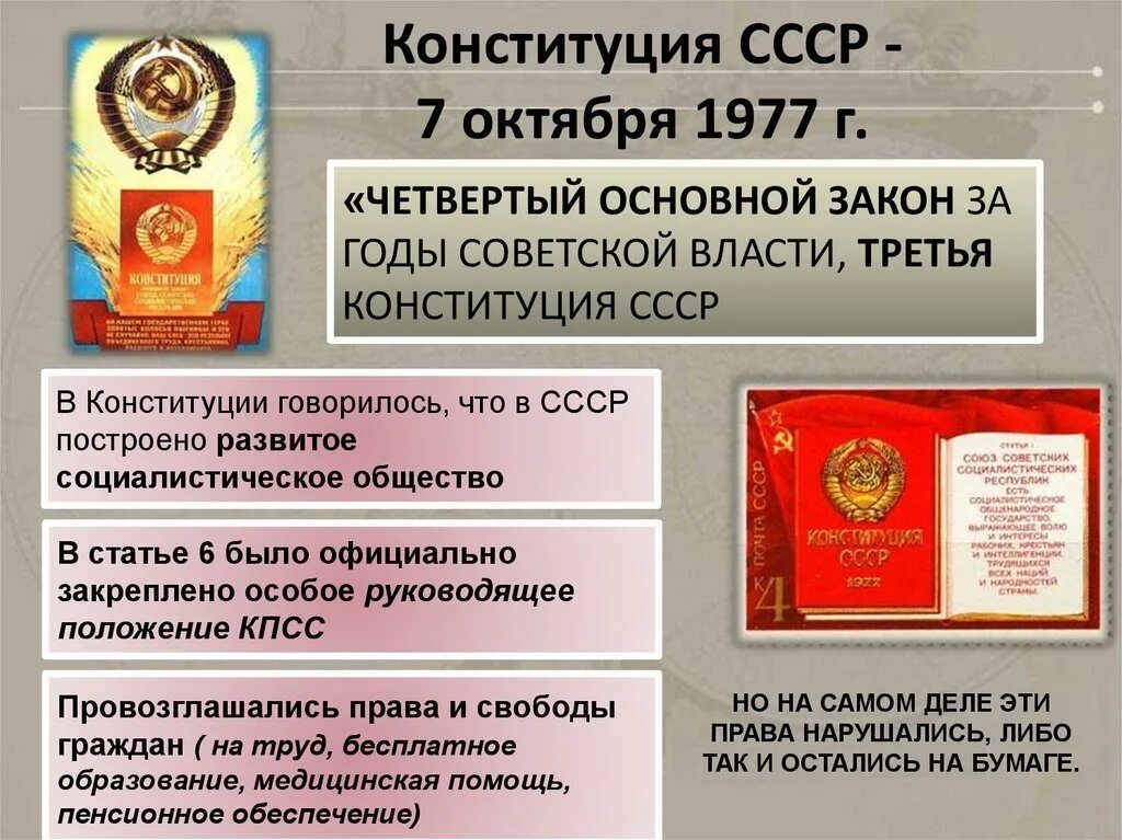 Брежневская Конституция 1977. Октябрь 1977, принятие Конституции СССР. Порядок принятия Конституции СССР 1977. Конституция СССР - 7 октября 1977 г..