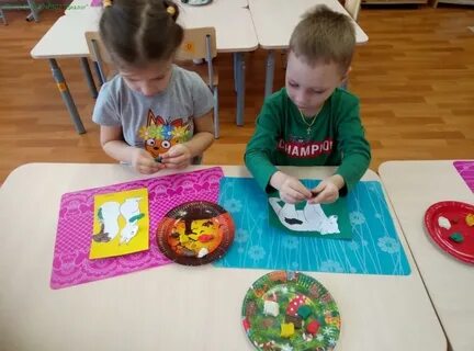 Кружки детского сада пластилинография