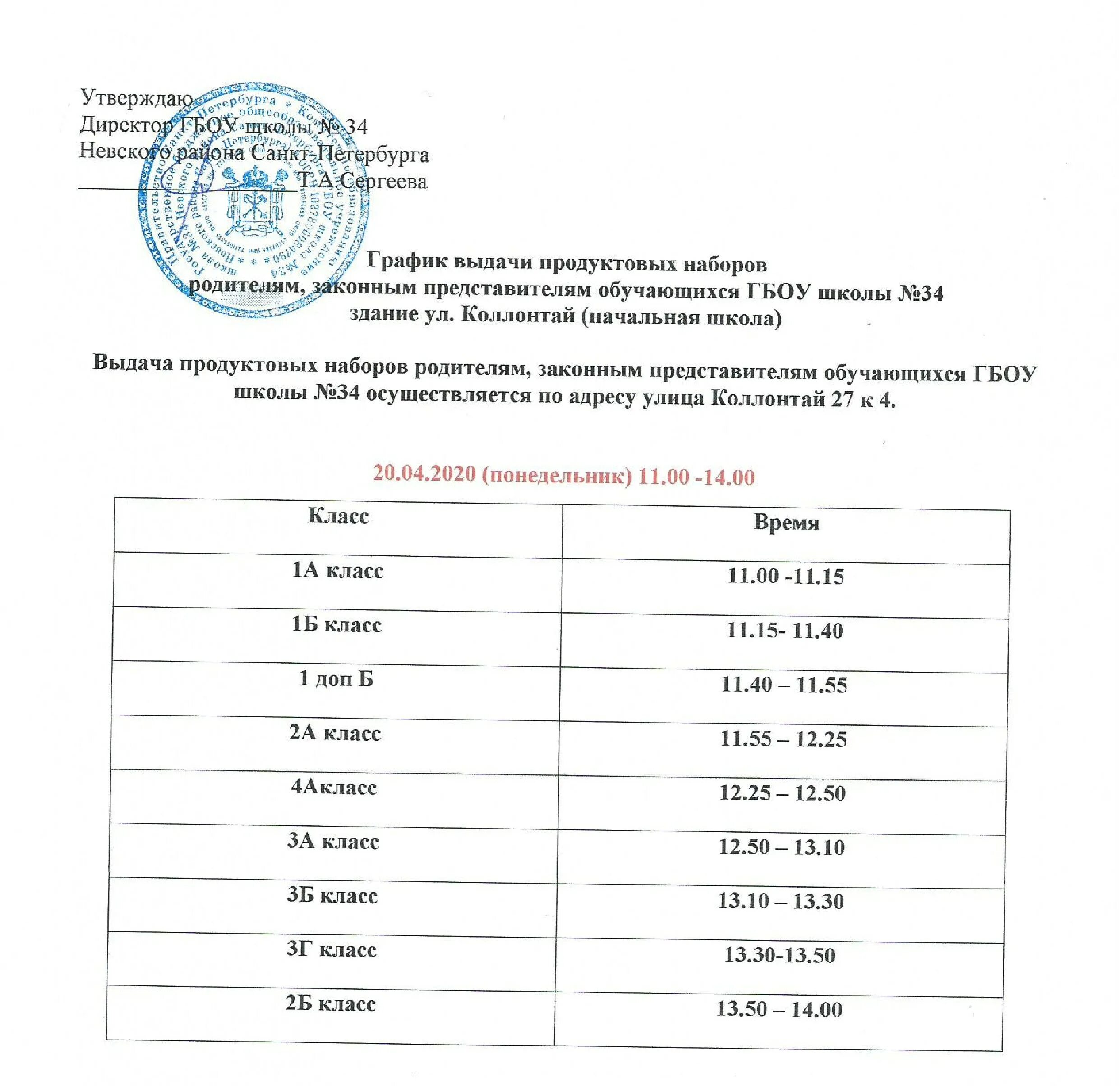 график выдачи номеров