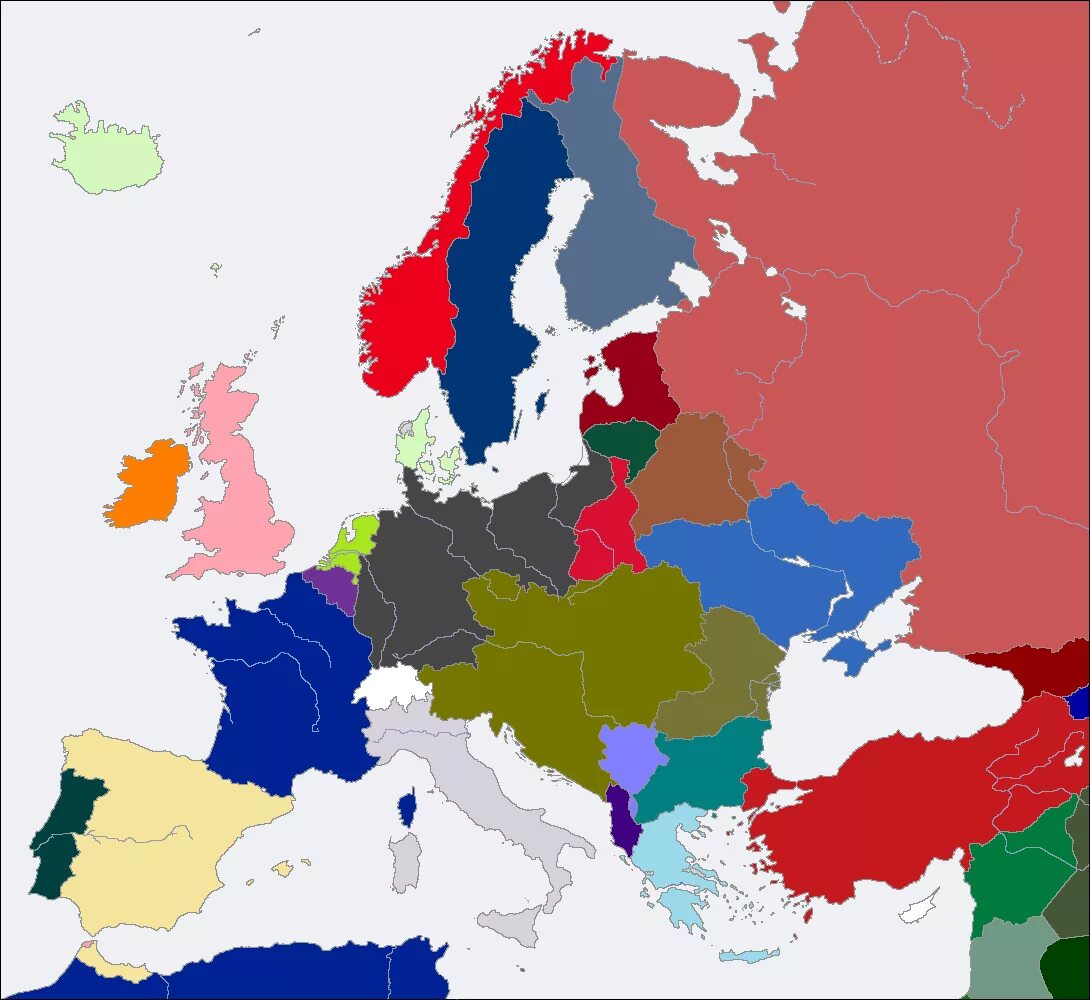 Europa 1 2. Europe 1919. Map of Europe ww1. Альтернативная история. Карта Европы 1919.