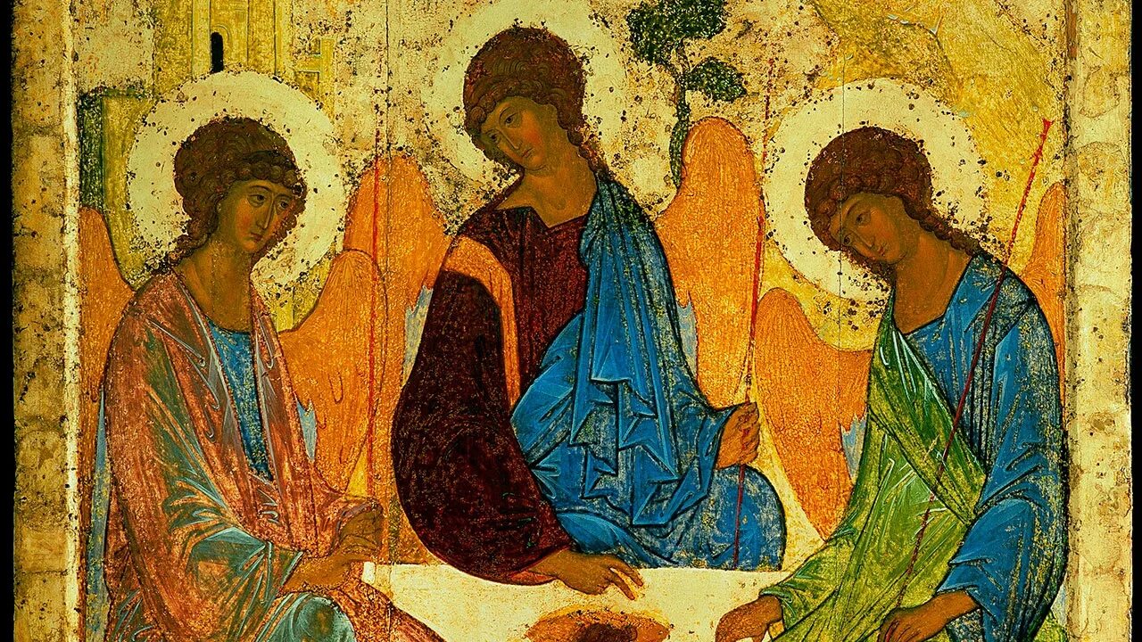 Икона святой троицы в храме христа спасителя. Андрей рублёв троица иконопись. икона троица андрея рублева. андрей рублёв троица ветхозаветная. рублев. святая живоначальная троица.