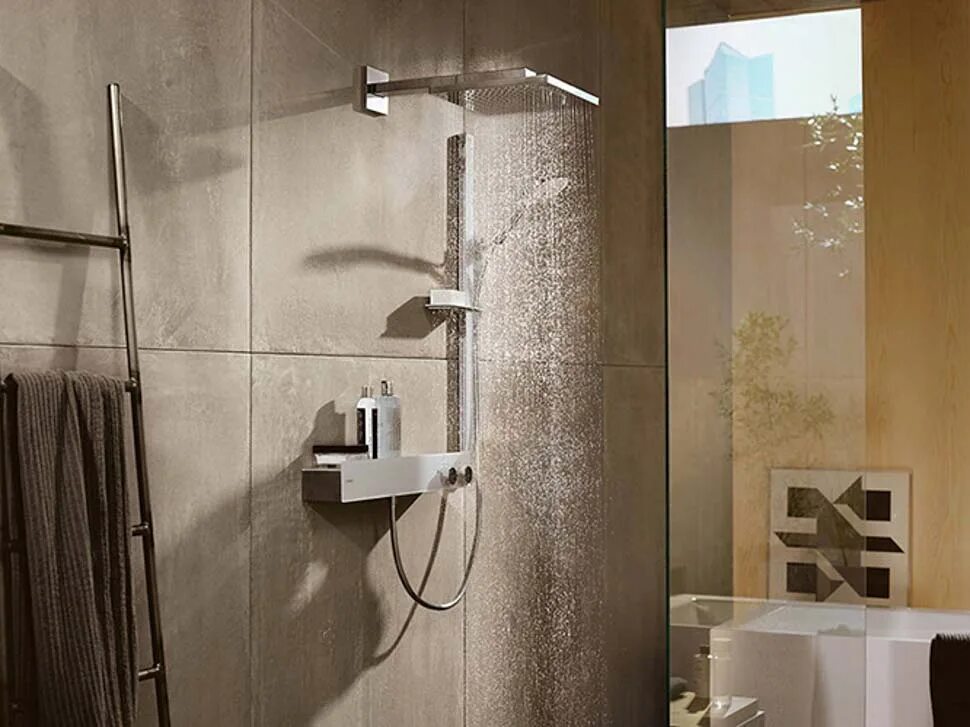 Теплые стены в душе. 27648000 Hansgrohe. Hansgrohe 26238000 верхний. Hansgrohe Raindance select s 120 3jet unica e 27648400.