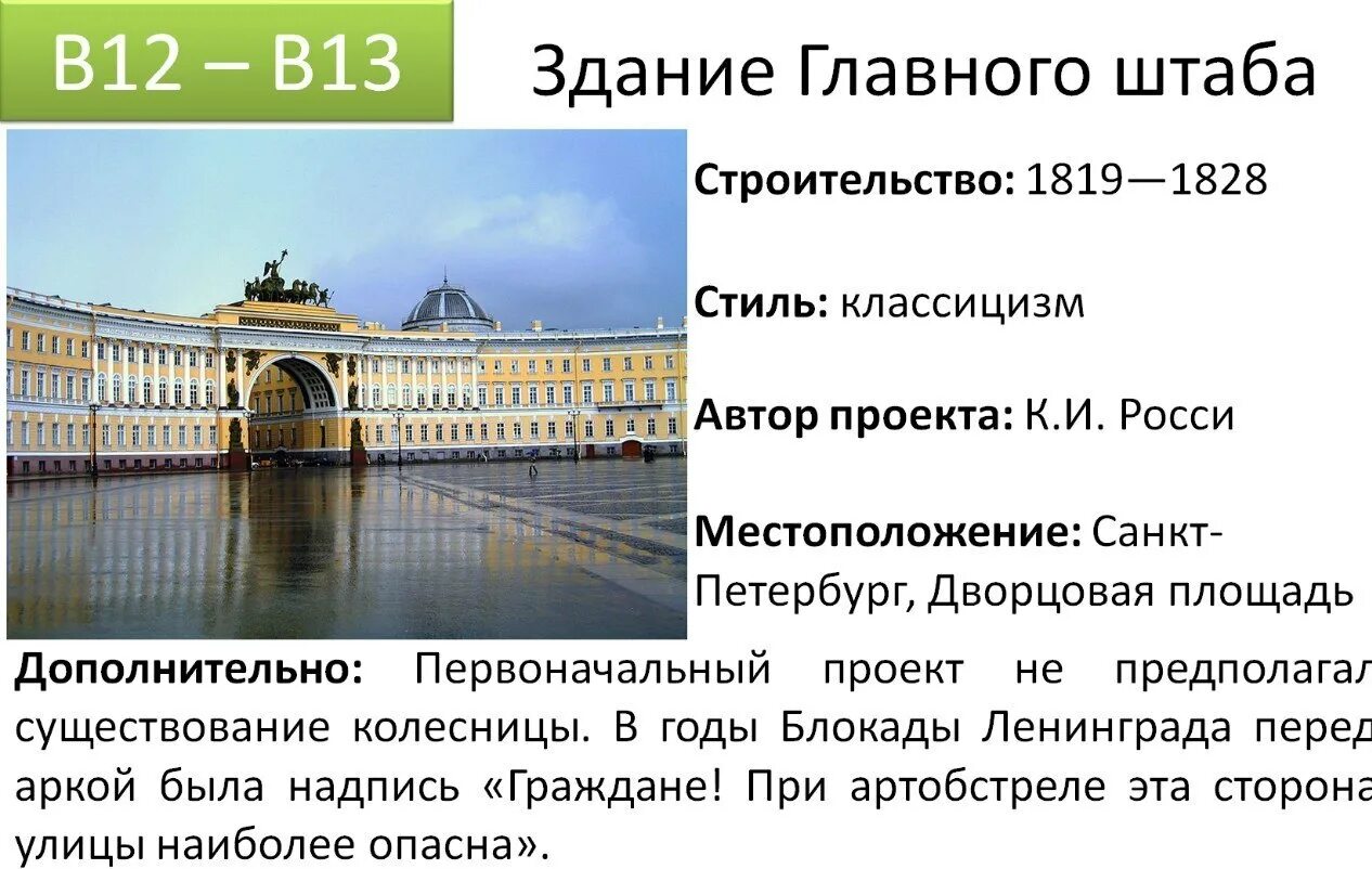 События в санкт петербурге в истории. Здание главного штаба в Санкт-Петербурге кратко. Здание главного штаба в Санкт-Петербурге Архитектор. Росси арка главного штаба. Памятники архитектуры 19 века в России ЕГЭ.