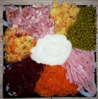 Салат чипсы морковь