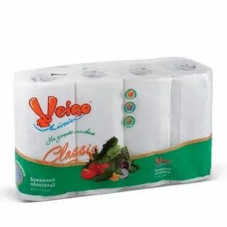 Полотенце бумажное белое veiro 2 слойные