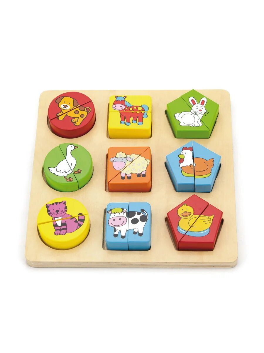 Сортер животные. Viga Toys Shape Block Puzzle 59585. Viga Toys деревянные. Сортер viga Toys. Блочный пазл viga.