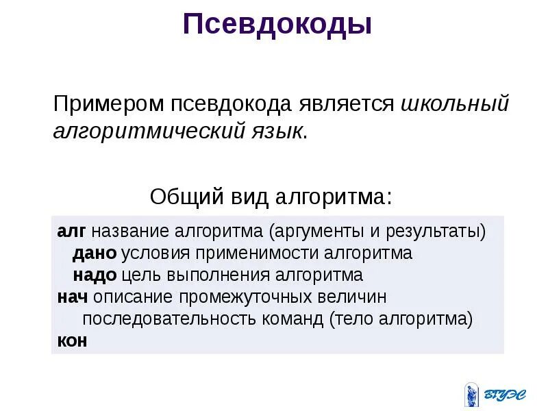 Алгоритмизация языки