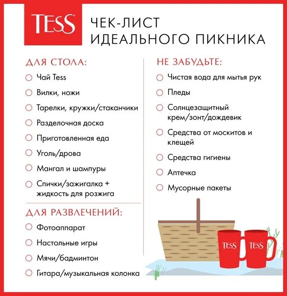 Что взять с собой в деревню. Чек лист. Чек лист на лето. Список вещей необходимых на пикник. Чек лист для пикника.