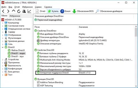 Какой directx стоит на компьютере