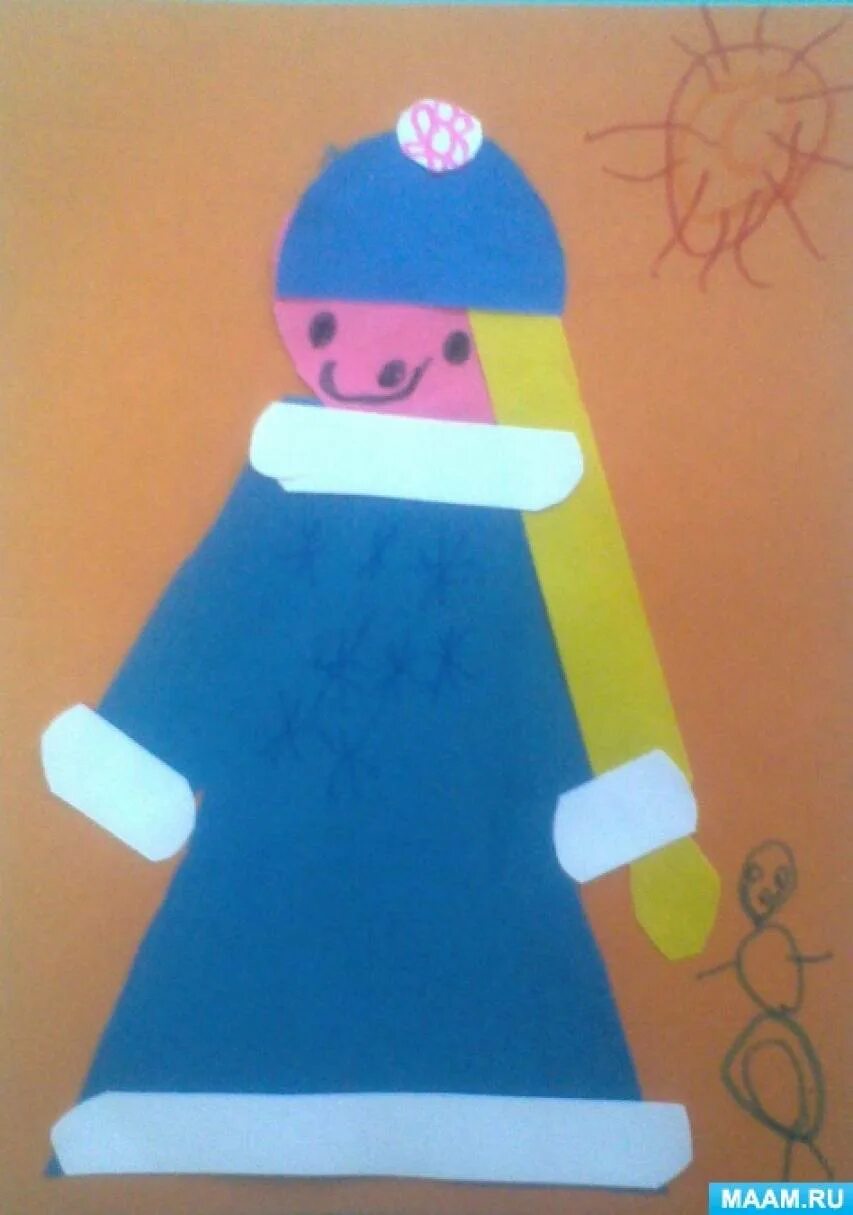 Аппликация девочка в шубке. Рисование снегурочка в средней группе. Аппликация девочка в шубке. Аппликация девочка в шубке. Аппликация снегурочки в подготовительной группе.