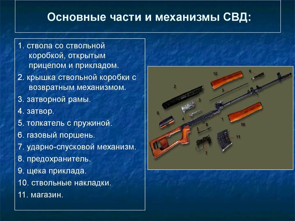 Части свд. Снайперская винтовка СВД ТТХ основные части. СВД винтовка основные части и механизмы. Снайперская винтовка Драгунова ТТХ 7.62. 7.62 Снайперская винтовка Драгунова.