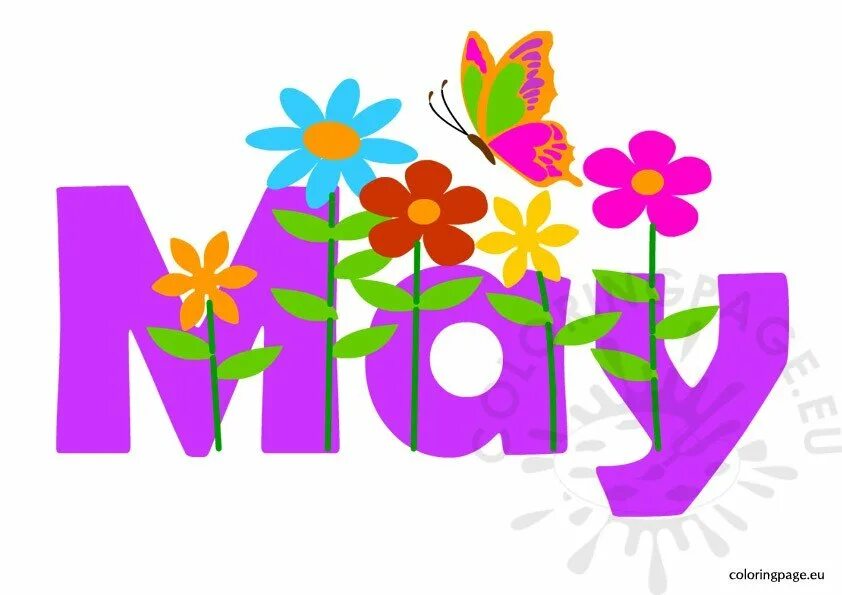 It was the month of may. May clipart. months clipart. month.