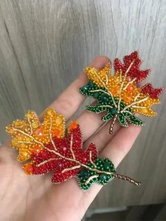 Листья из бисера