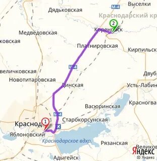 Карта выселки краснодарский