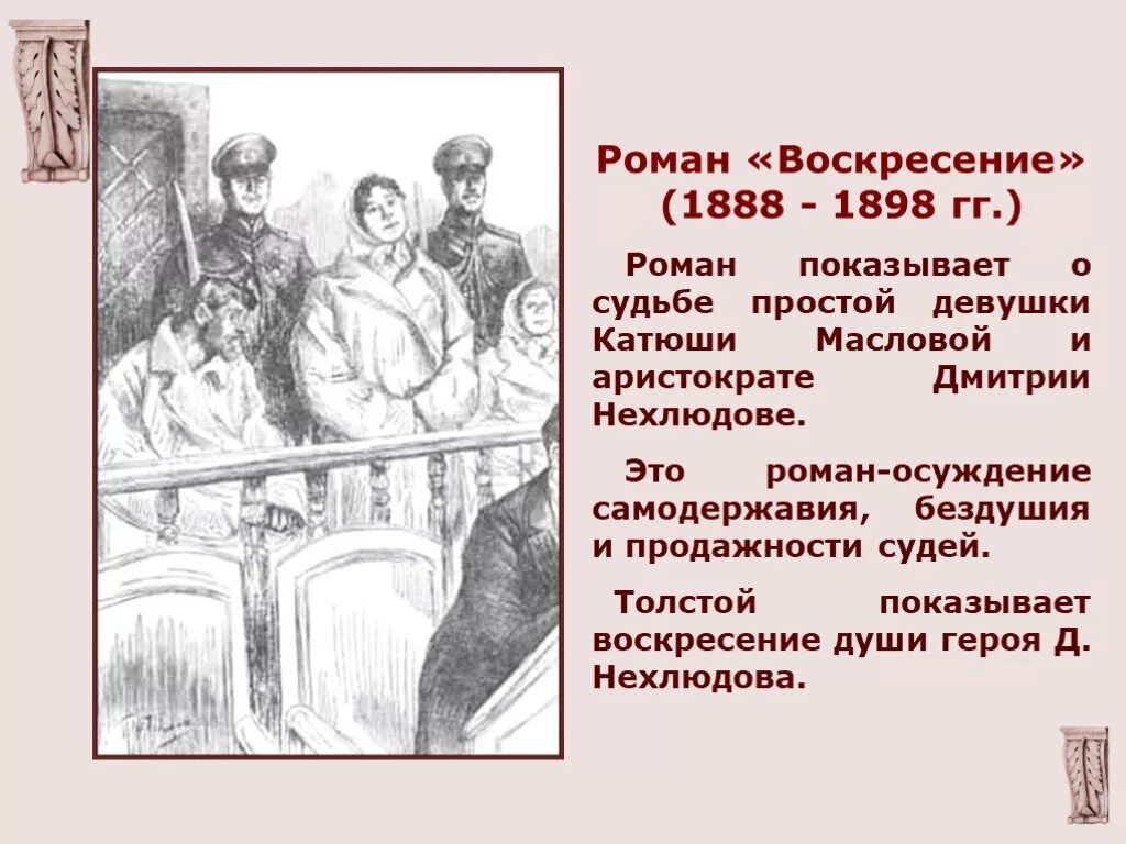 Воскресение содержание. Воскресение толстой презентация.