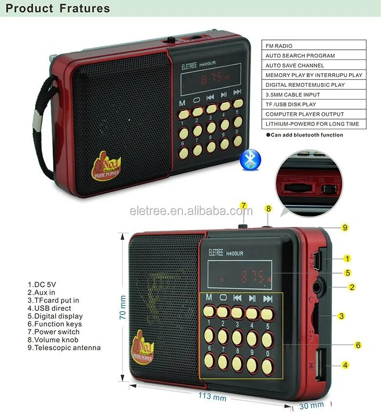 Радиоприемник joc инструкция. Joc h400ur. Радиоприемник JIOC h400ur аккумулятор li-ion, USB,. Радио joc. Приёмник Eletree