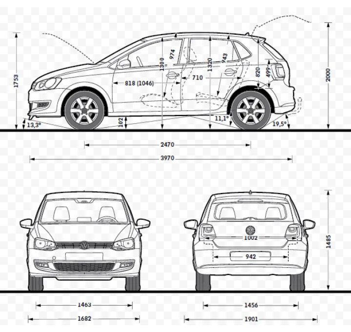 Polo sedan размеры. Volkswagen Polo хэтчбек 2010 габариты. Фольксваген поло 5 хэтчбек габариты. Габариты Фольксваген поло седан 2014. VW Polo 4 габариты.