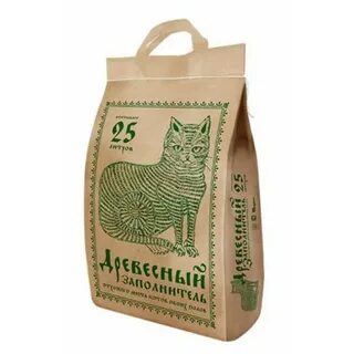 Древесный наполнитель для кошачьего туалета впитывающий