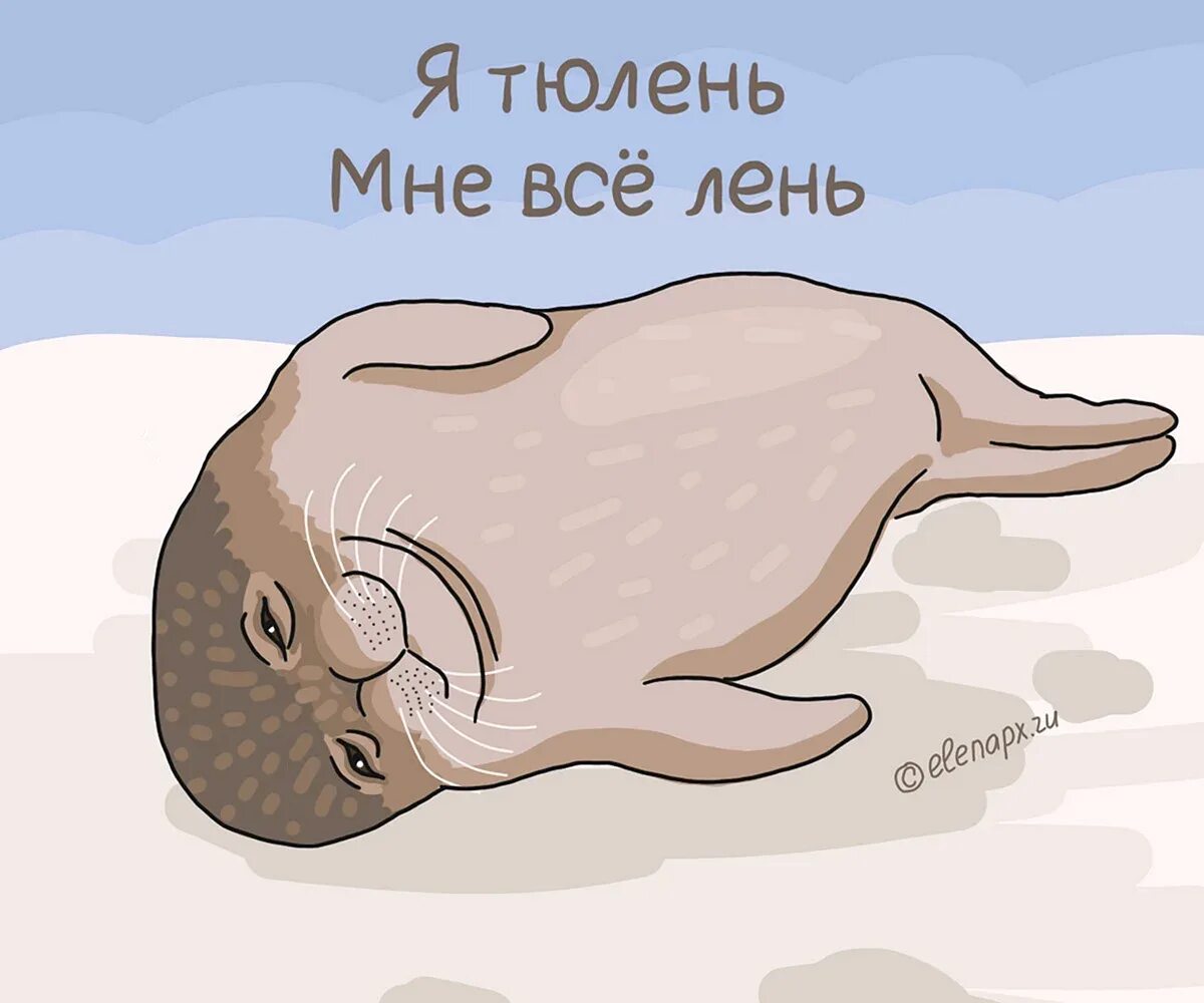 Мне лень победить лень. Лень тюлень. мне лень я тюлень. день тюлень. лень иллюстрация.