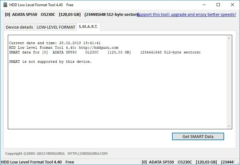 Llf low level format tool