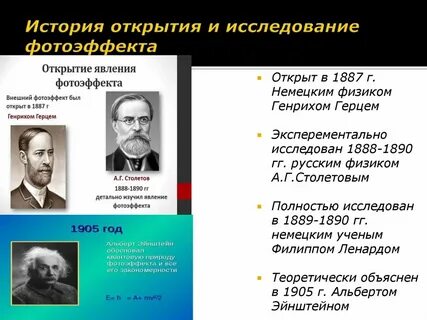 Кто исследовал явление фотоэффекта