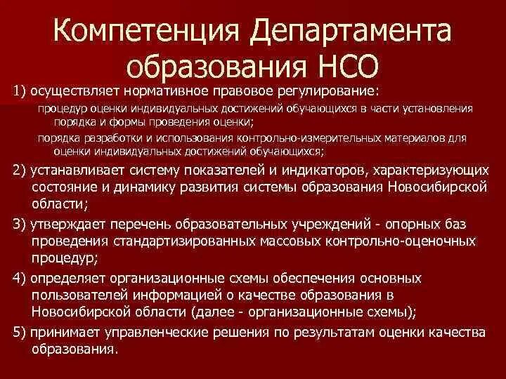 Полномочия министерства образования