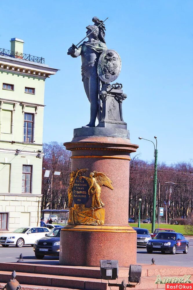 в. монумент суворову. в. монумент суворову. памятник суворову на суворовской площади в санкт-петербурге.