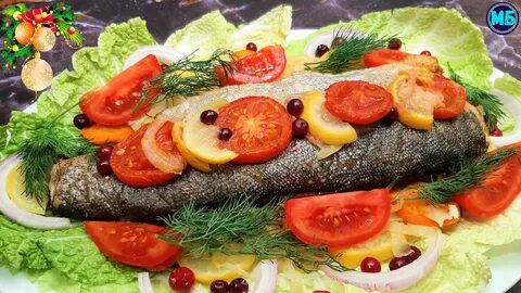 Форель запеченная с овощами