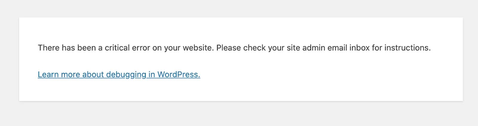 There has been an error. Критическая ошибка вордпресс. critical error. there has been a critical error on this website. please check your site admin email inbox for instructions.. белый экран смерти wordpress (wsod)..