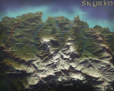 Skyrim карта