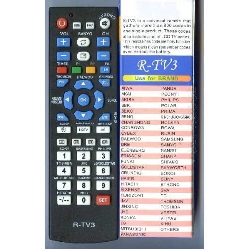 Универсальный tv. Универсальный пульт tv rtv03. huayu rtv-03 (rtv03) универсальный пульт для различных марок tv+ led+hd 720. huayu пульт rtv-03 коды. пульт для телевизора lg r-tv3.