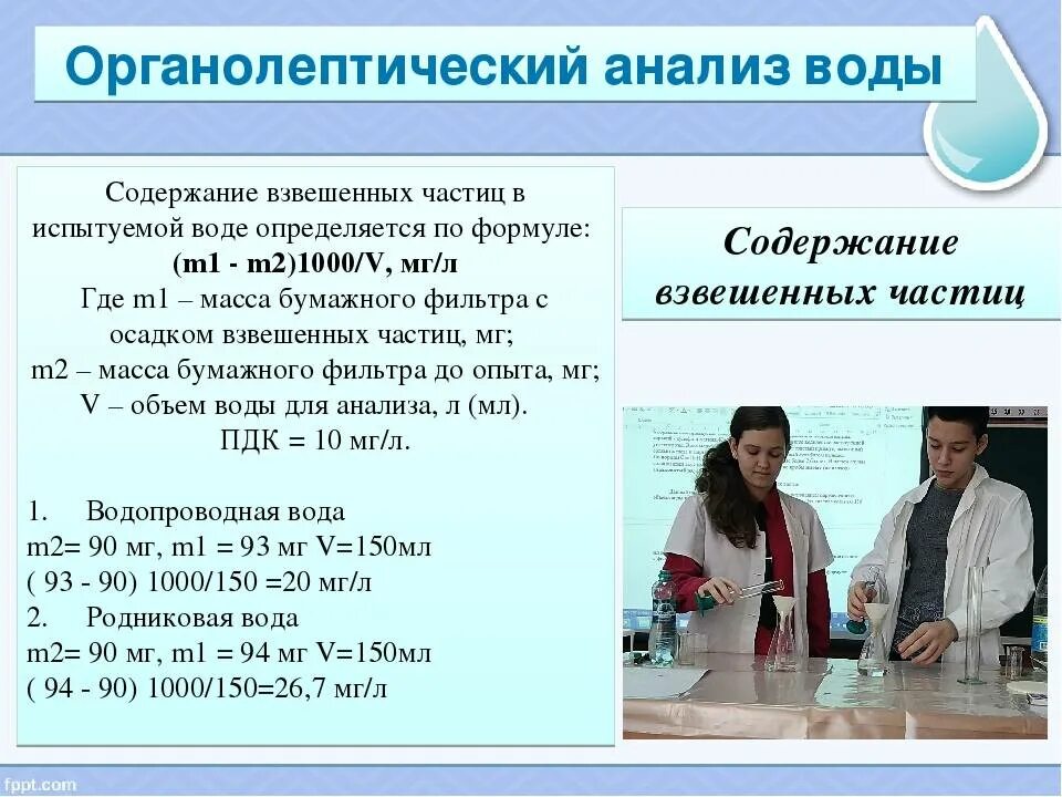 Органолептический анализ воды