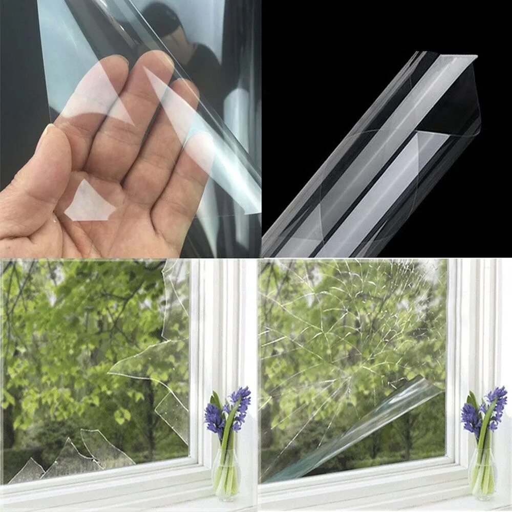 Прозрачная защита на окна. Glass Safety материал.