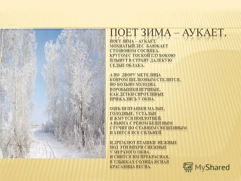 Онегин стих про зиму