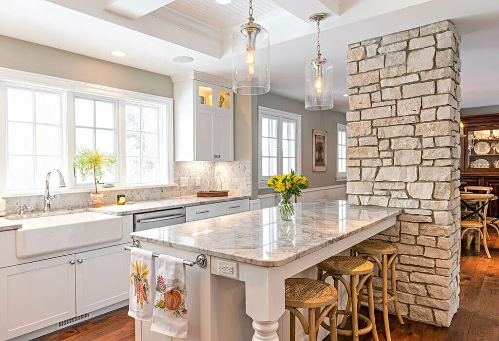 101 Custom Kitchen Design Ideas (Pictures) Stone kitchen design, Kitchen interio