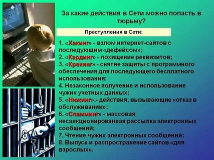 Правонарушения совершаемые в сети интернет