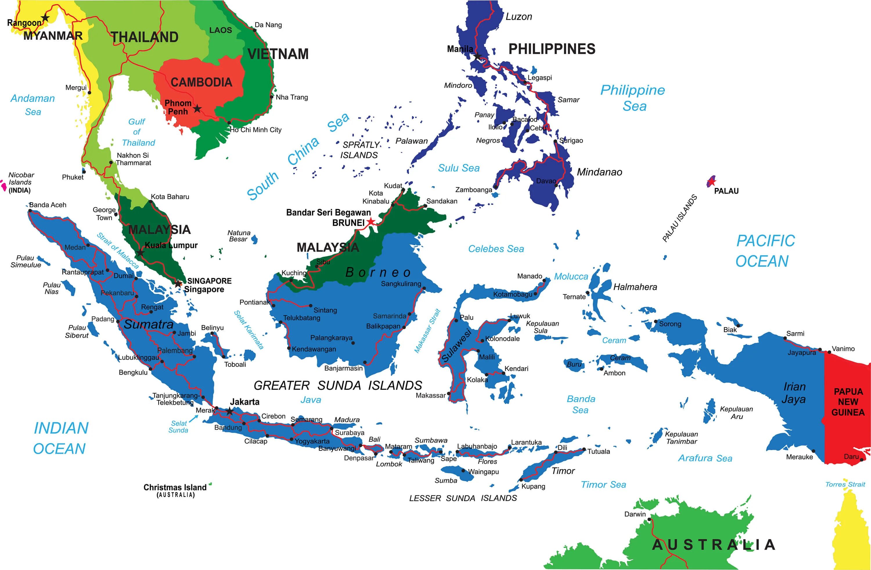 Большие малые Зондские и Филиппинские острова на карте. Большие и малые Зондские острова на карте Евразии. Архипелаг большие Зондские острова на карте.