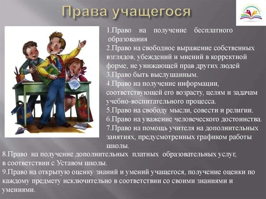 Найти и записать обязанности детей в рф