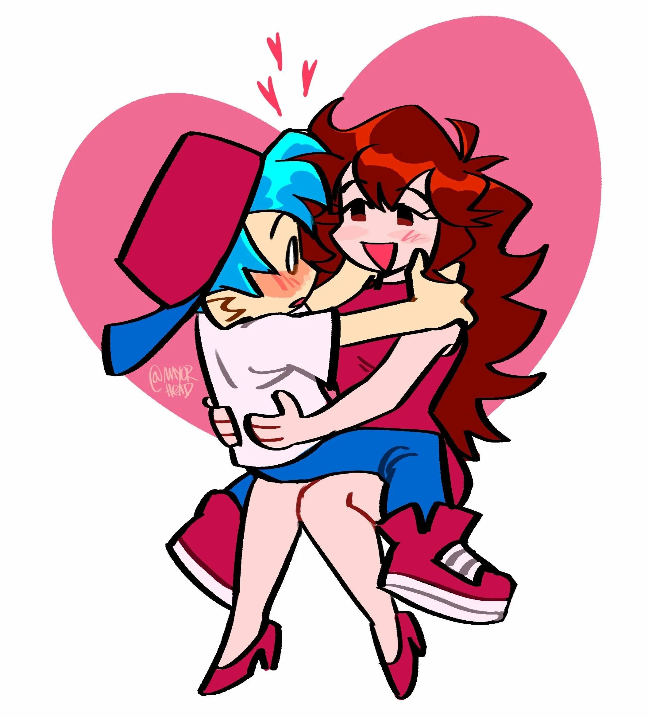 Bf x gf. Арты fnf girlfriend. Найт фанкин девушки. Скай и герлфренд любовь. Gf x bf fnf kiss.