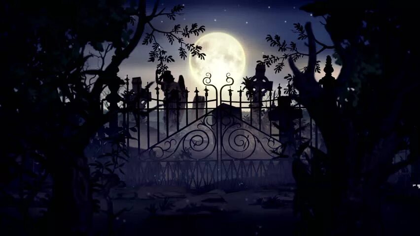Ворота ночи. Ворота на кладбище. Готические ворота. Фон фэнтези хэллоуин. Ночное кладбище.