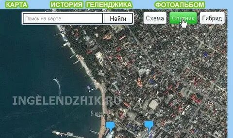 Карта геленджика в реальном времени
