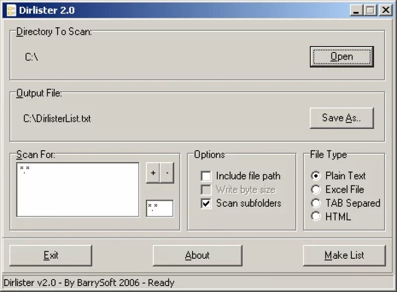 Scan directory
