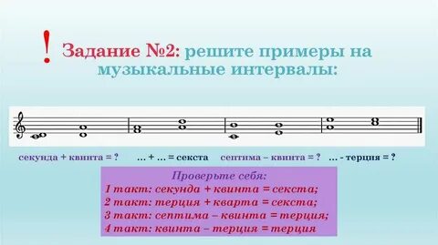 Задания по сольфеджио интервалы